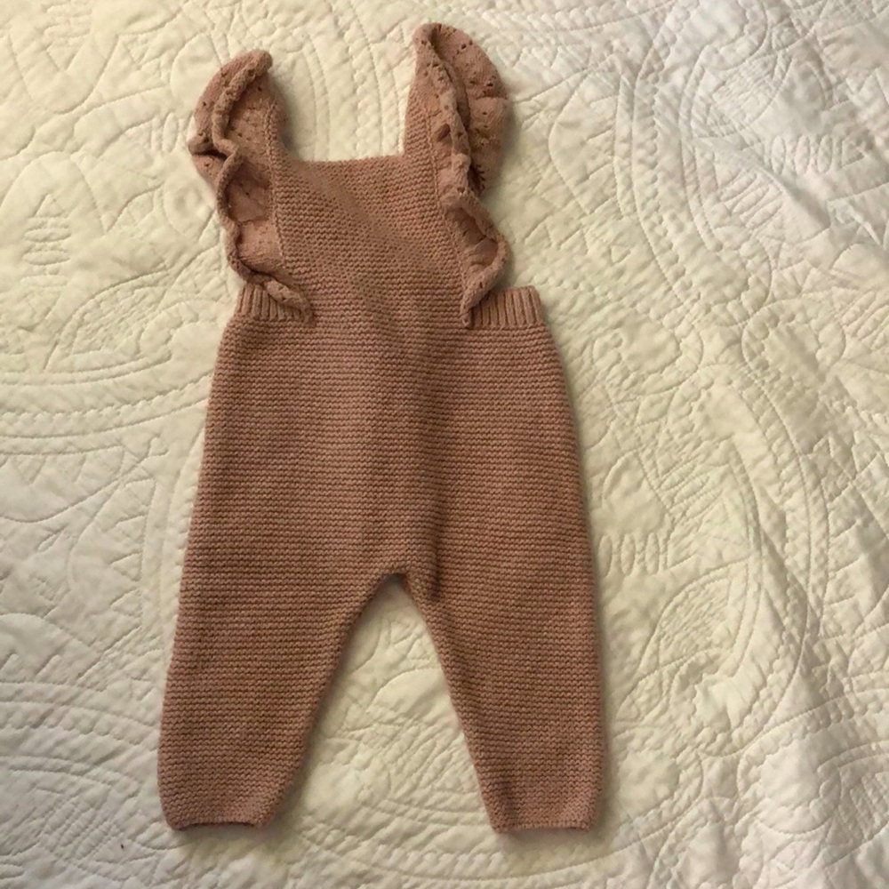 Zara baby knit overalls 3-6 months